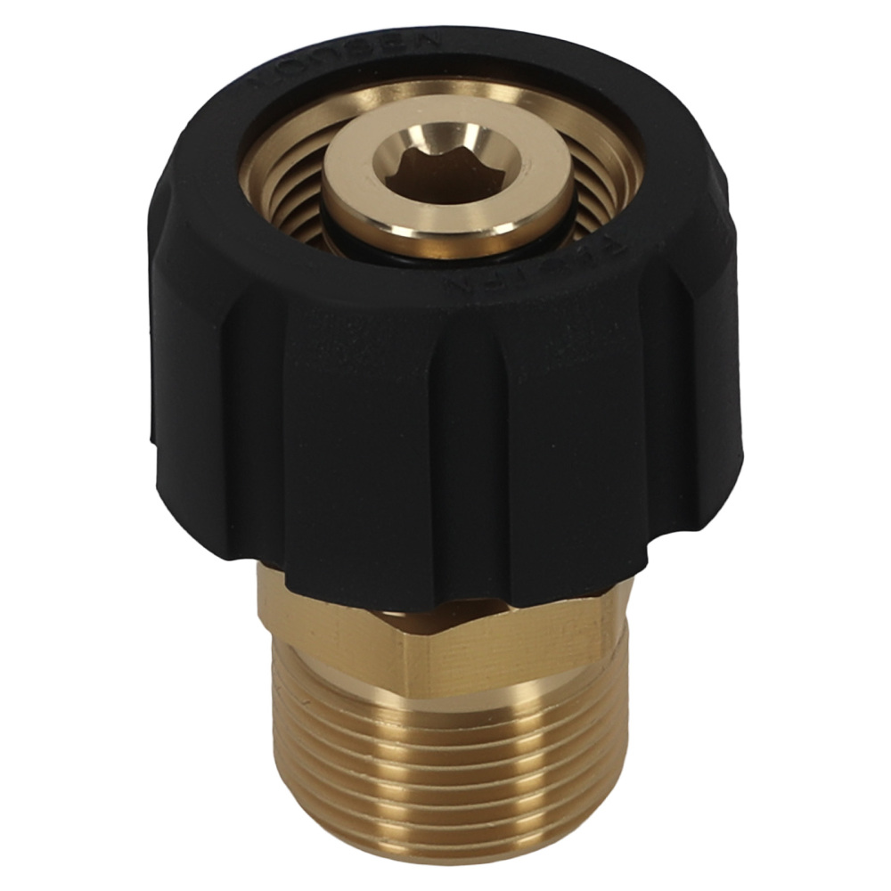 2PCS Pressure Washer Adapter M22 14mm to M22 15mm Brass Coupler Fitting 5000PSI