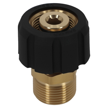 2PCS Pressure Washer Adapter M22 14mm to M22 15mm Brass Coupler Fitting 5000PSI