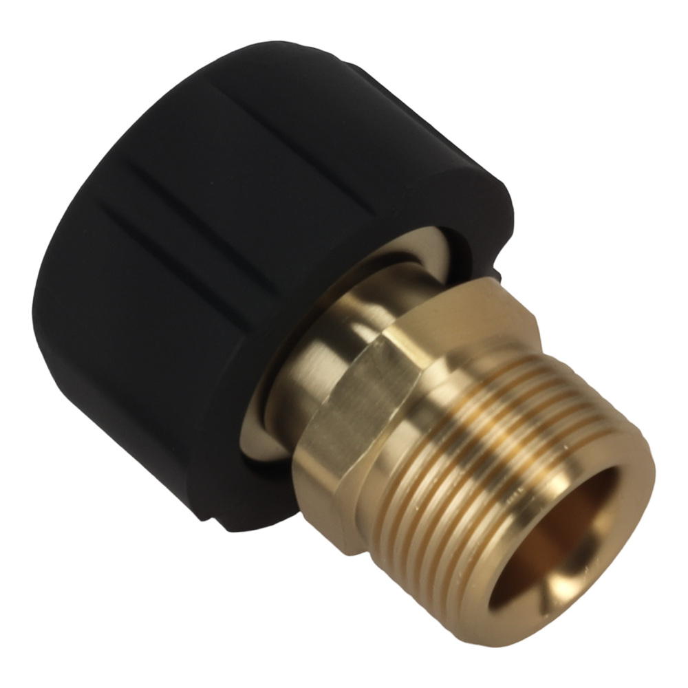 2PCS Pressure Washer Adapter M22 14mm to M22 15mm Brass Coupler Fitting 5000PSI