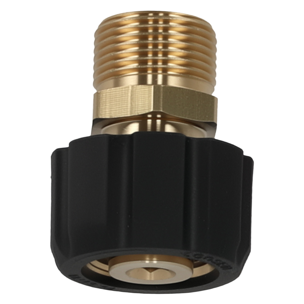 2PCS Pressure Washer Adapter M22 14mm to M22 15mm Brass Coupler Fitting 5000PSI