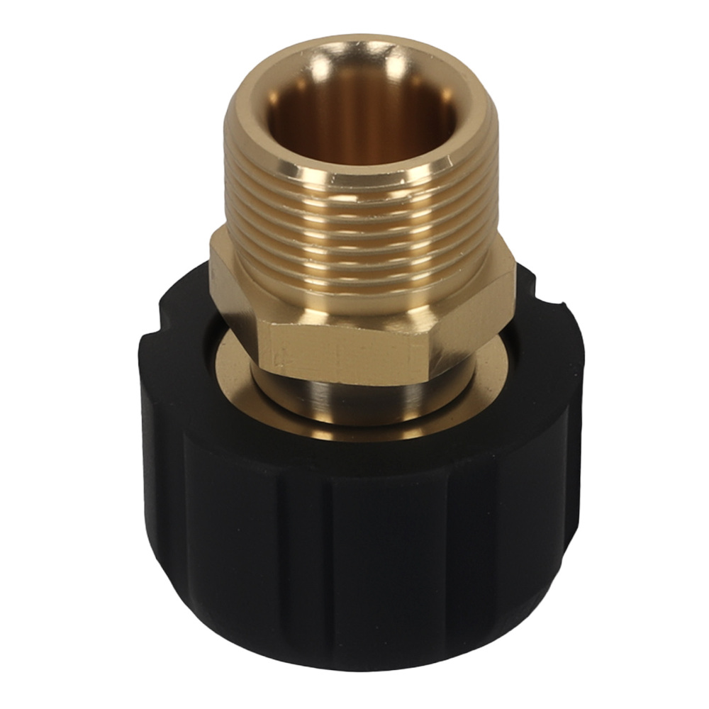 2PCS Pressure Washer Adapter M22 14mm to M22 15mm Brass Coupler Fitting 5000PSI