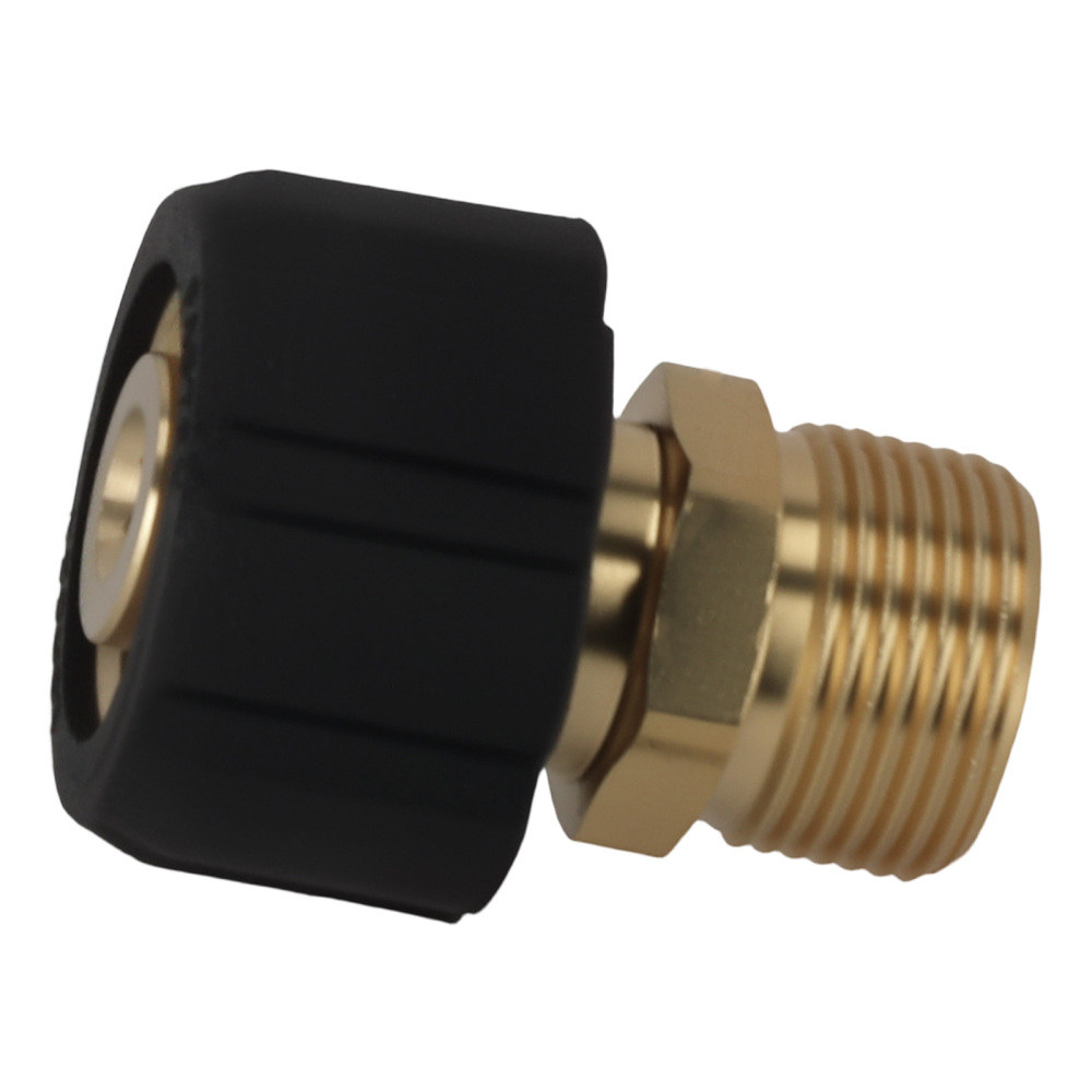 2PCS Pressure Washer Adapter M22 14mm to M22 15mm Brass Coupler Fitting 5000PSI