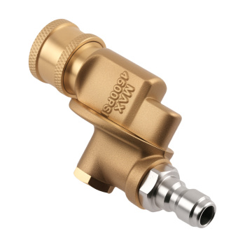 1/4 Pressure Washer Adapter Pivoting Coupler 240° Rotation Brass Stainless