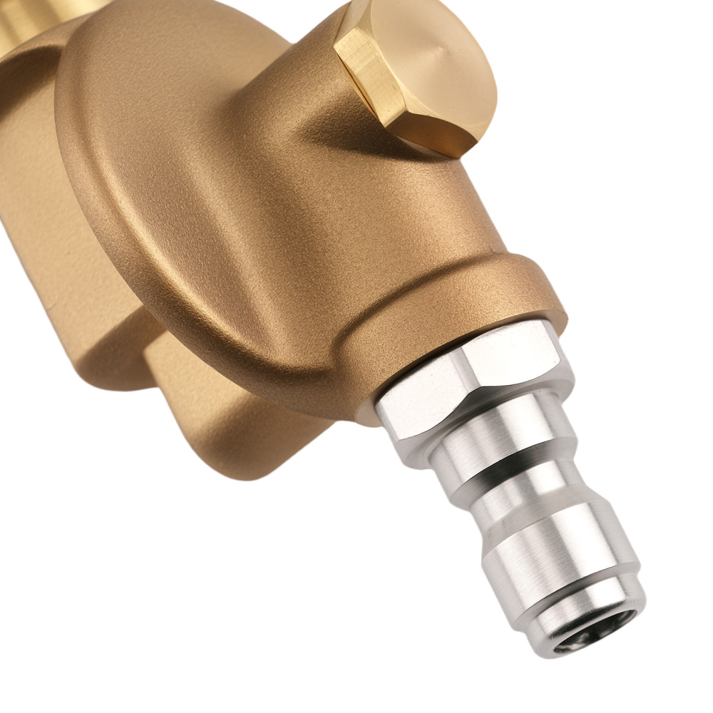 1/4 Pressure Washer Adapter Pivoting Coupler 240° Rotation Brass Stainless
