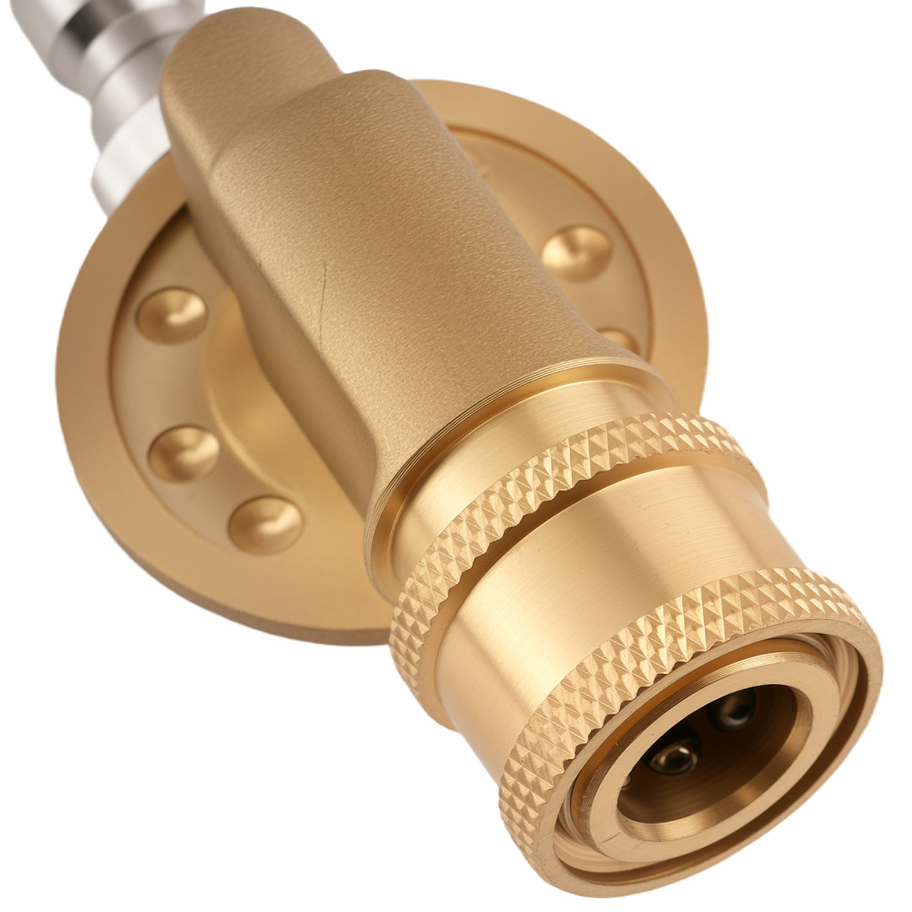 1/4 Pressure Washer Adapter Pivoting Coupler 240° Rotation Brass Stainless