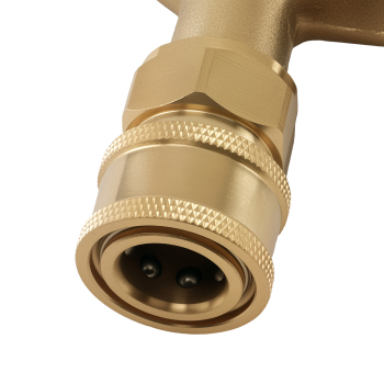 3/8 Brass Quick Coupler Y-Adapter for Pressure Washer Dual Gun Branch Tee