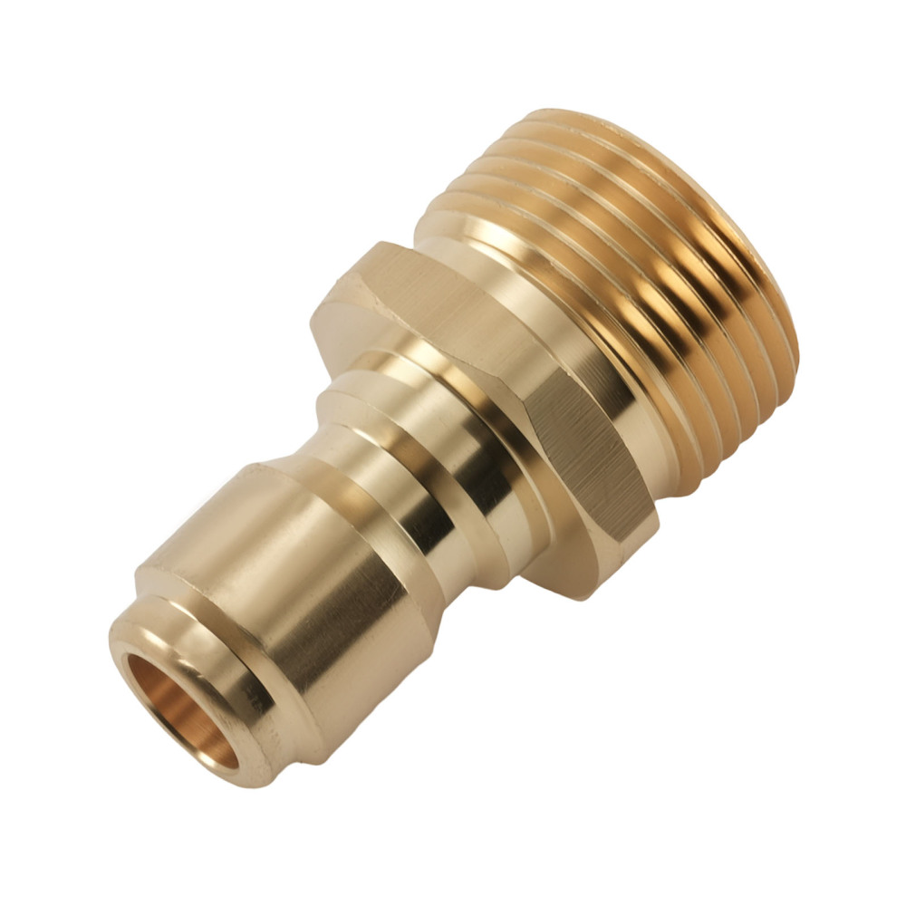 3/8 Brass Quick Coupler Y-Adapter for Pressure Washer Dual Gun Branch Tee