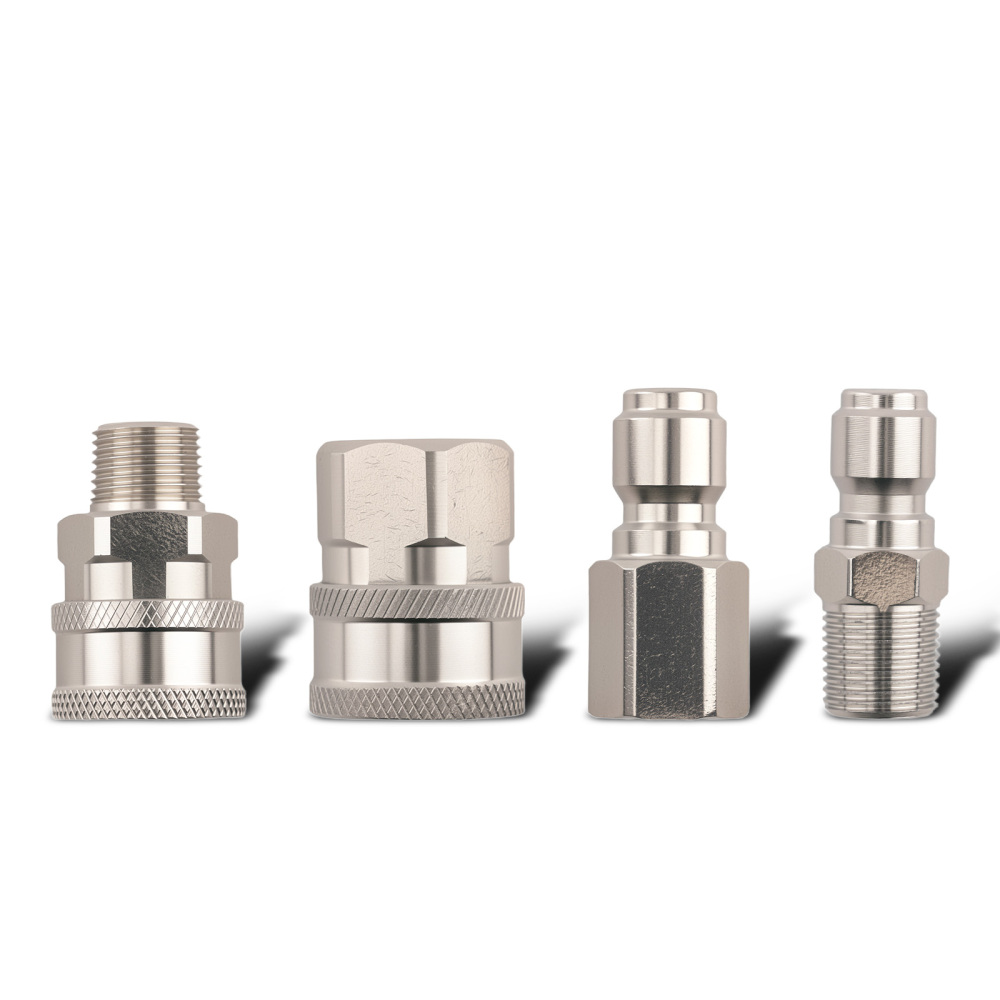 3/8 NPT Pressure Washer Coupler Quick Connect Adapter Steel Fitting 4 Pcs