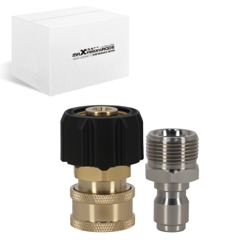 3/8 Quick Connect M22 14mm Pressure Washer Adapter Brass Fitting 5000PSI