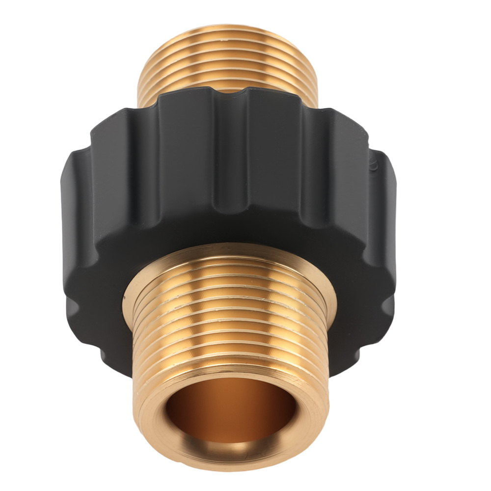 Brass M22 14mm Pressure Washer Adapter Male Thread Quick Connect Fitting 2PCS