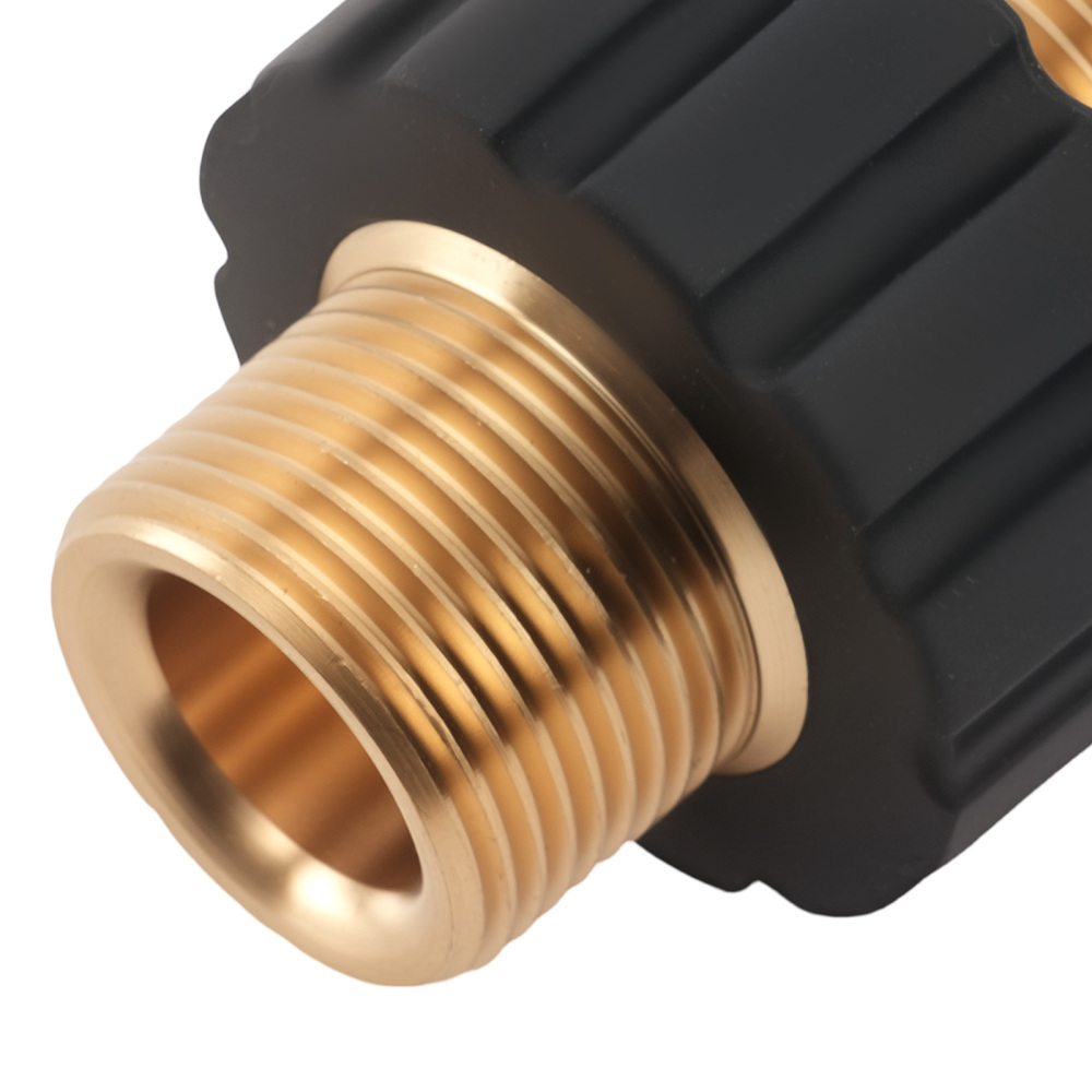 Brass M22 14mm Pressure Washer Adapter Male Thread Quick Connect Fitting 2PCS