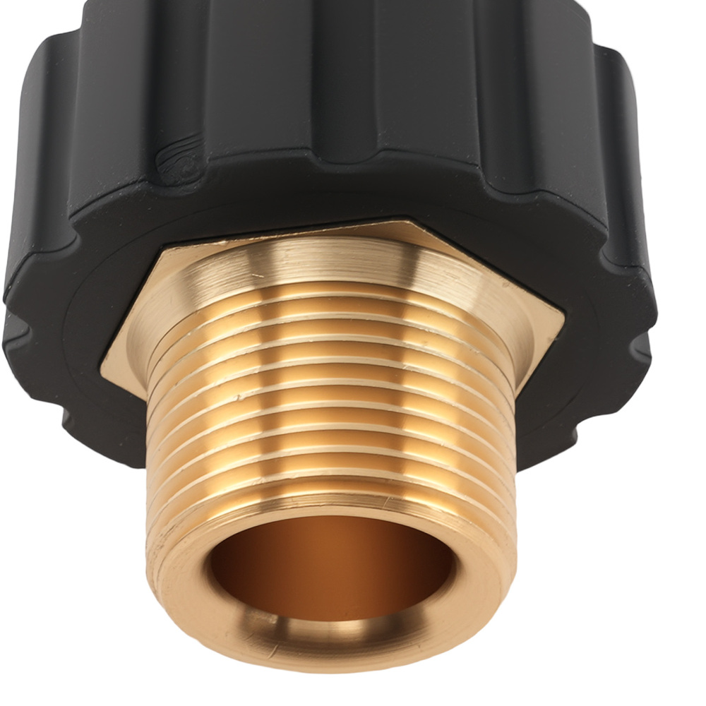 Brass M22 14mm Pressure Washer Adapter Male Thread Quick Connect Fitting 2PCS