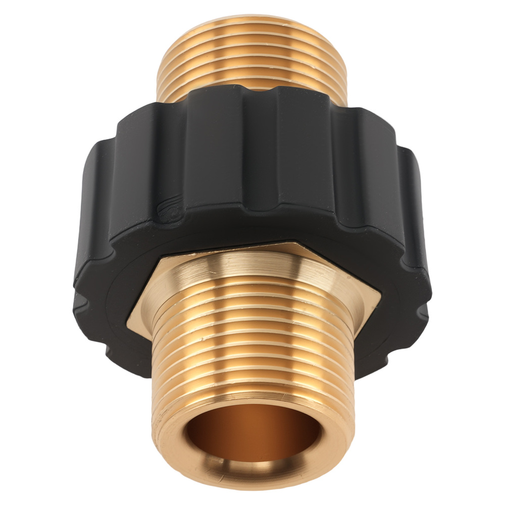 Brass M22 14mm Pressure Washer Adapter Male Thread Quick Connect Fitting 2PCS