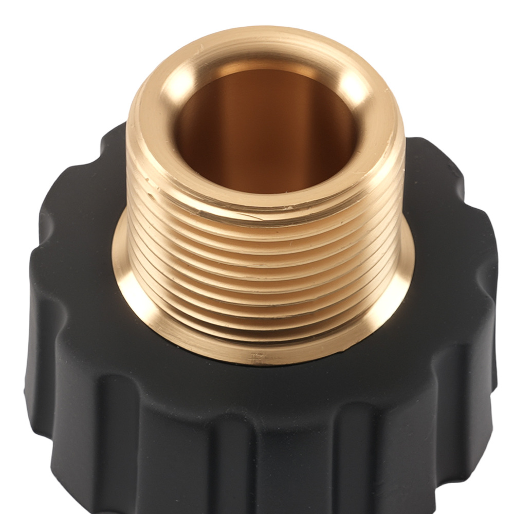 Brass M22 14mm Pressure Washer Adapter Male Thread Quick Connect Fitting 2PCS