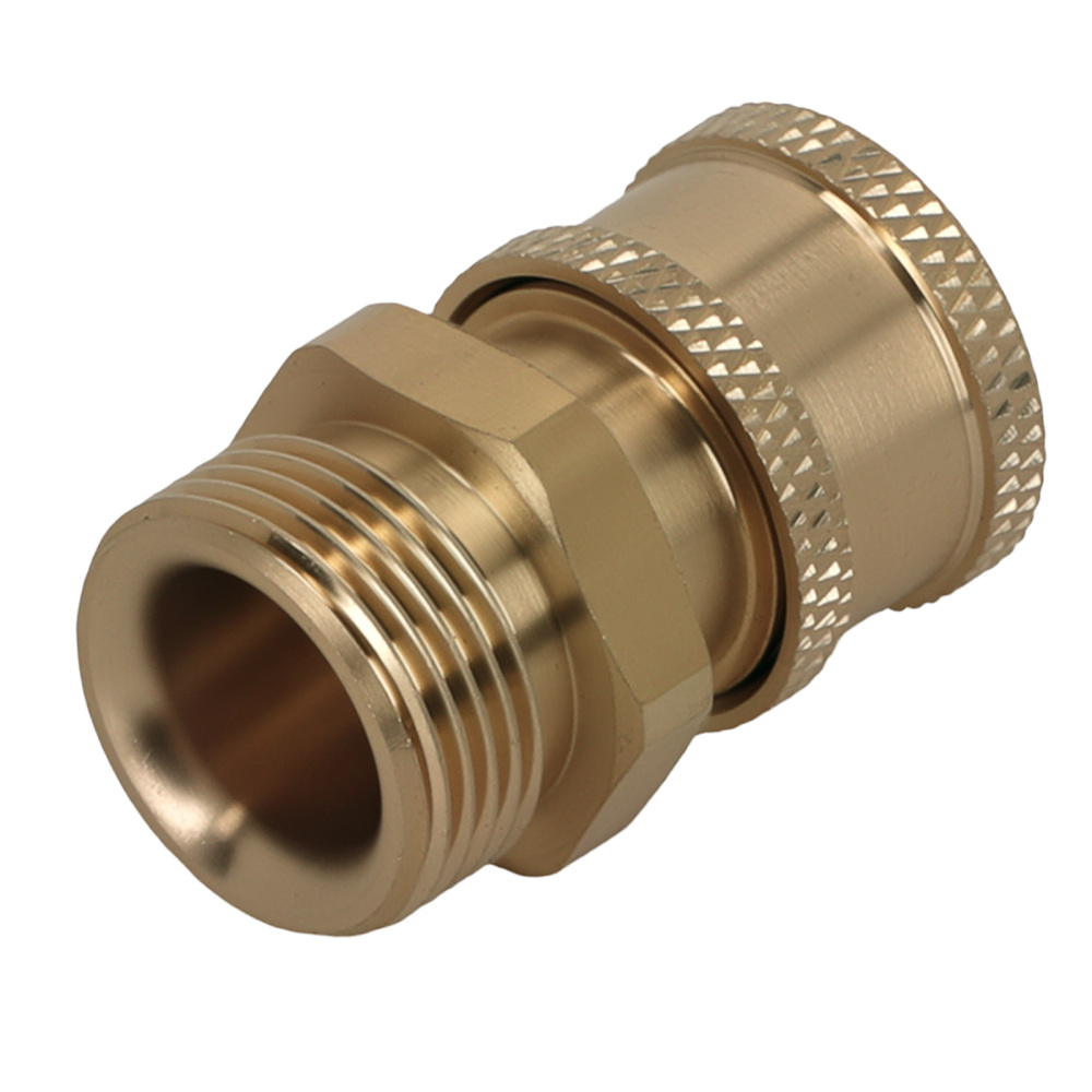 2x Brass Quick Connect M22 to 1/4 Pressure Washer Adapter 5000 PSI