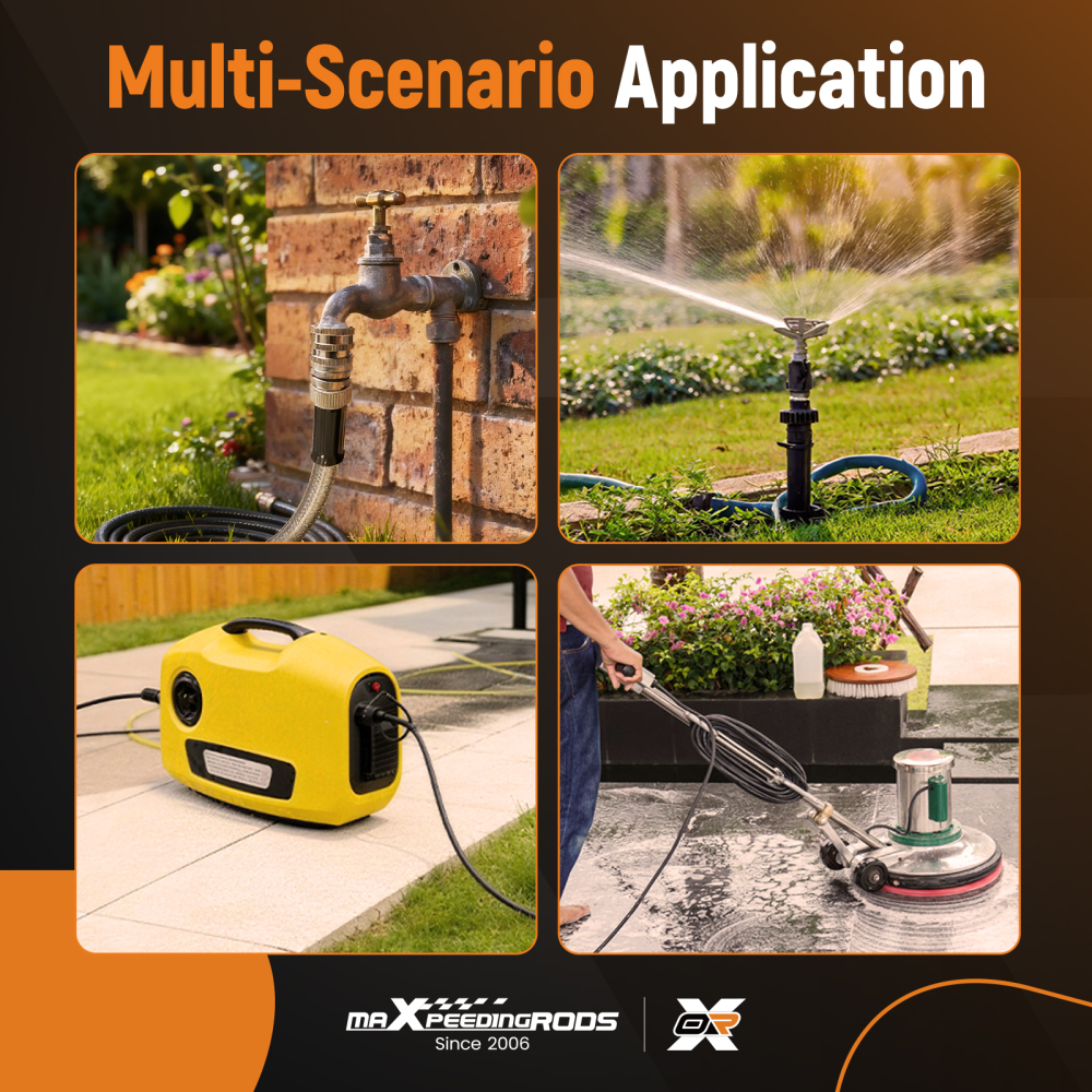 3/4 Quick Connect Adapter Garden Hose for Pressure Washer Pump Stainless 4Pcs