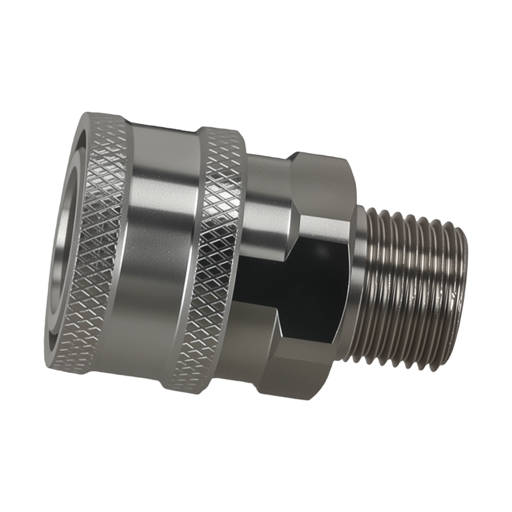 3/8 Male NPT Quick Connect Pressure Washer Adapter Plug Socket Set 4 Piece