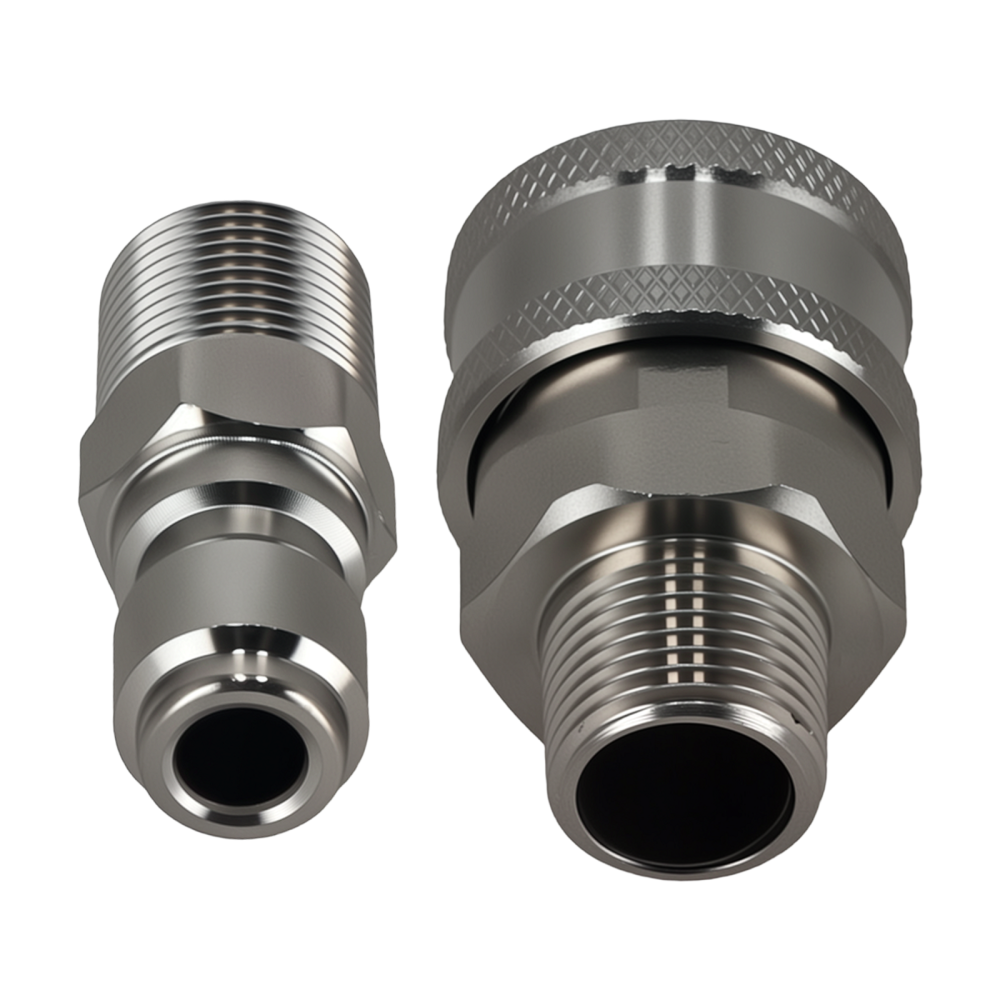 3/8 Male NPT Quick Connect Pressure Washer Adapter Plug Socket Set 4 Piece