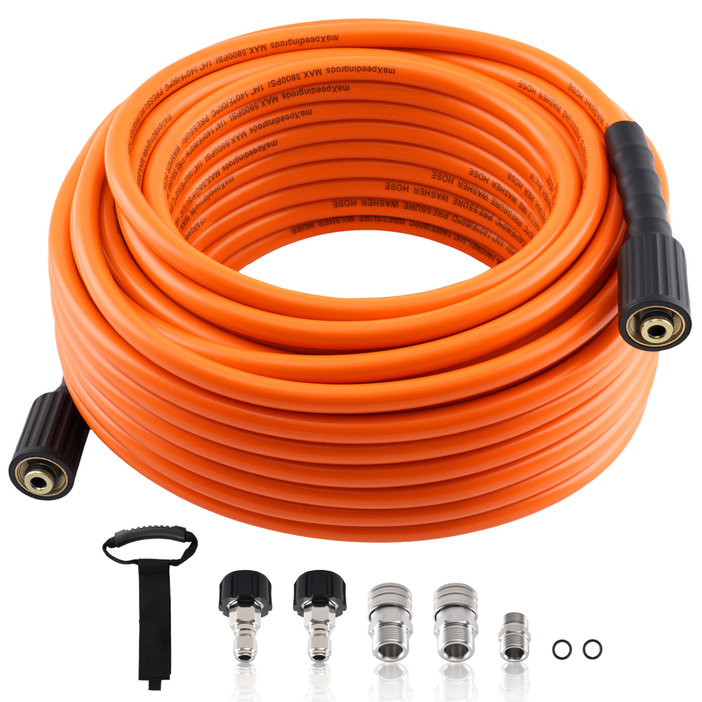 5800 PSI Pressure Washer Hose Super Flexible 1/4 M22-14MM Fittings