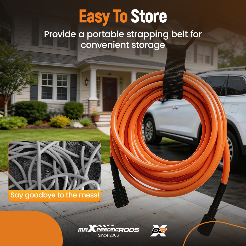 5800 PSI Pressure Washer Hose Super Flexible 1/4 M22-14MM Fittings