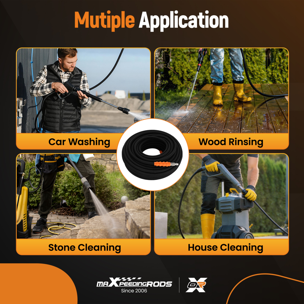 200FT 3/8 Pressure Washer Hose 4800PSI for Champion Westinghouse compatible for Husqvarna