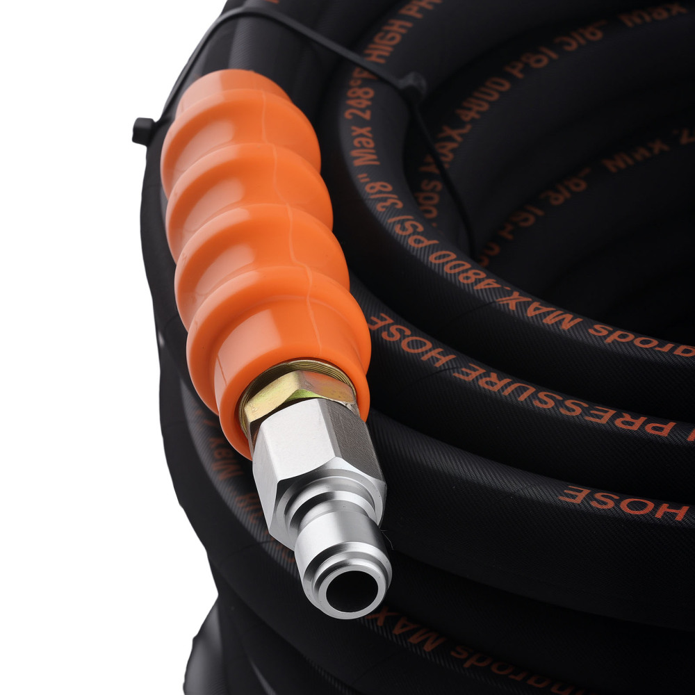 3/8 4800PSI Pressure Washer Hose 75FT with Swivel Quick Connect Max 248°F