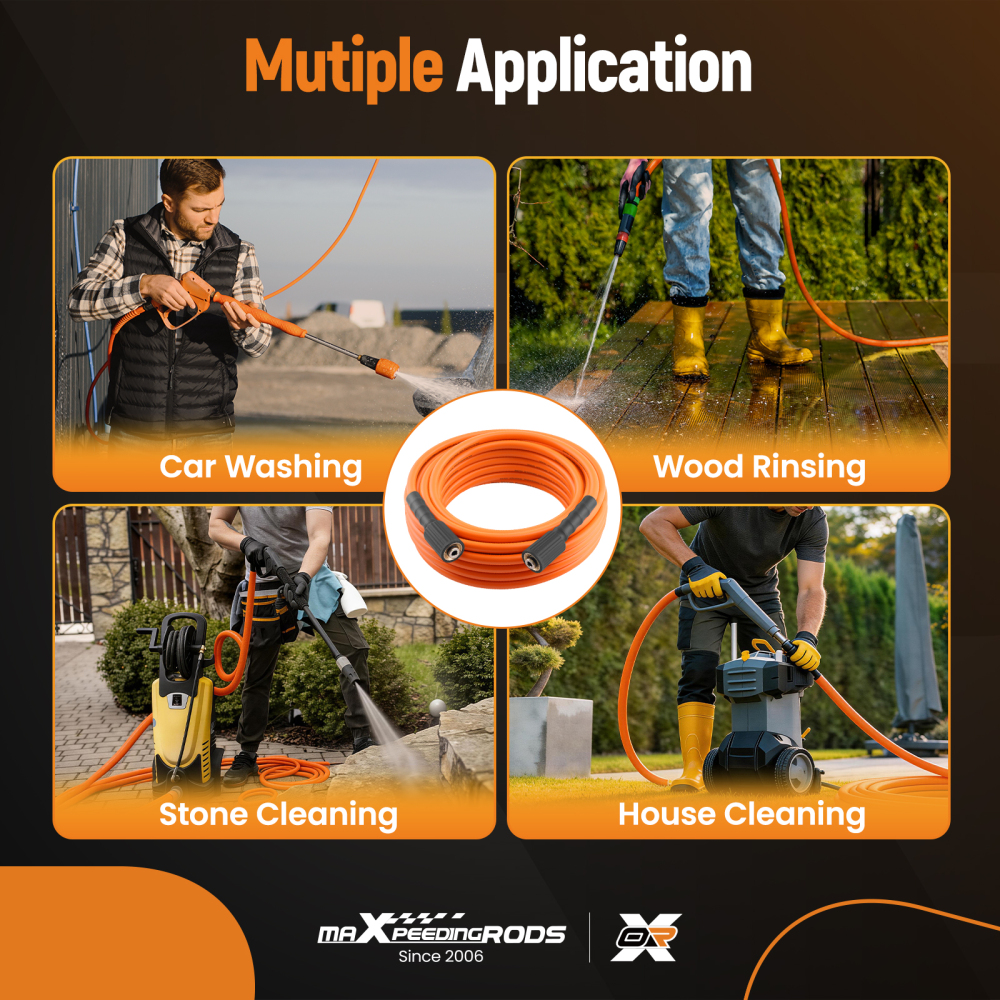 50FT Pressure Washer Extension Hose for Ryobi Craftsman Troybilt 5800PSI M22-14