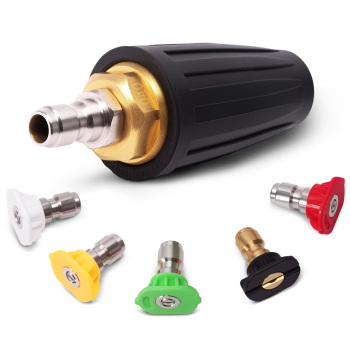 4000 PSI Turbo Nozzle Set for Pressure Washer 5 Color Spray Tips 1/4 Quick Link