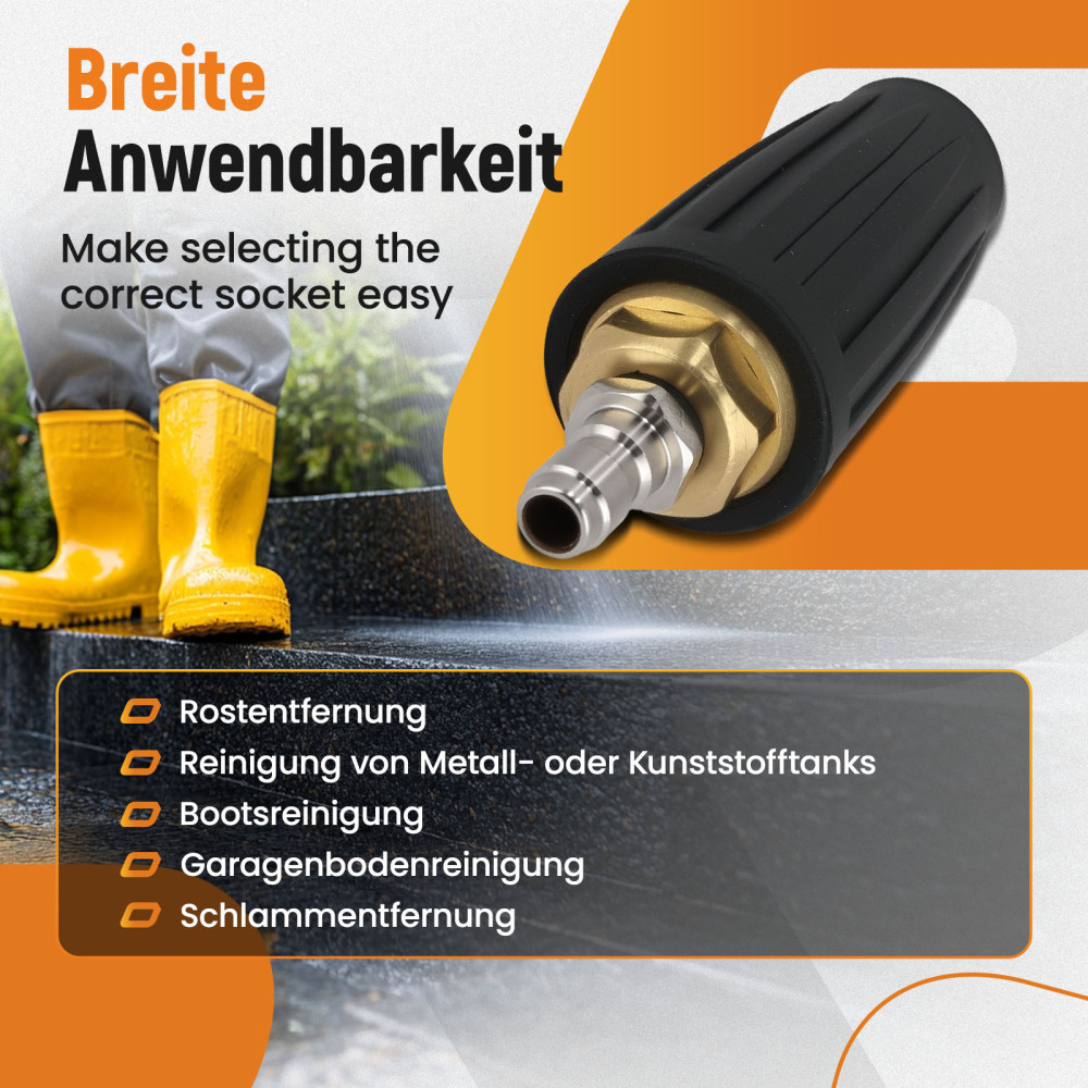 High Pressure Washer Turbo Nozzle Head Max 4000 PSI 1/4 Quick Connect