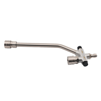 Dual Foam Cannon Wand w/ 5 Pressure Washer Nozzles 4000 PSI 1/4 Stainless Steel