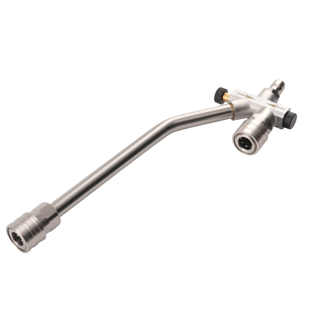 Dual Foam Cannon Wand w/ 5 Pressure Washer Nozzles 4000 PSI 1/4 Stainless Steel