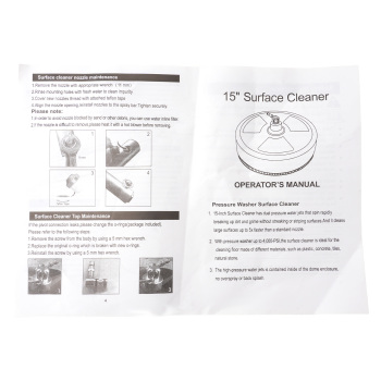 15 4200PSI Pressure Washer Surface Cleaner Stainless Steel With Extension Wands