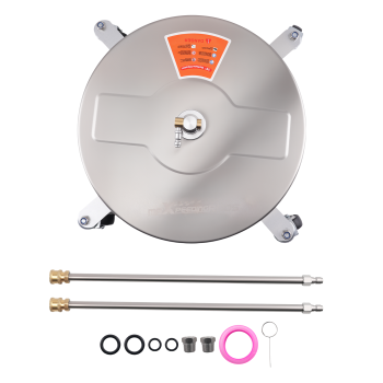 19 Inch Pressure Washer Surface Cleaner 4200 PSI Stainless 1/4 Plug Wheels