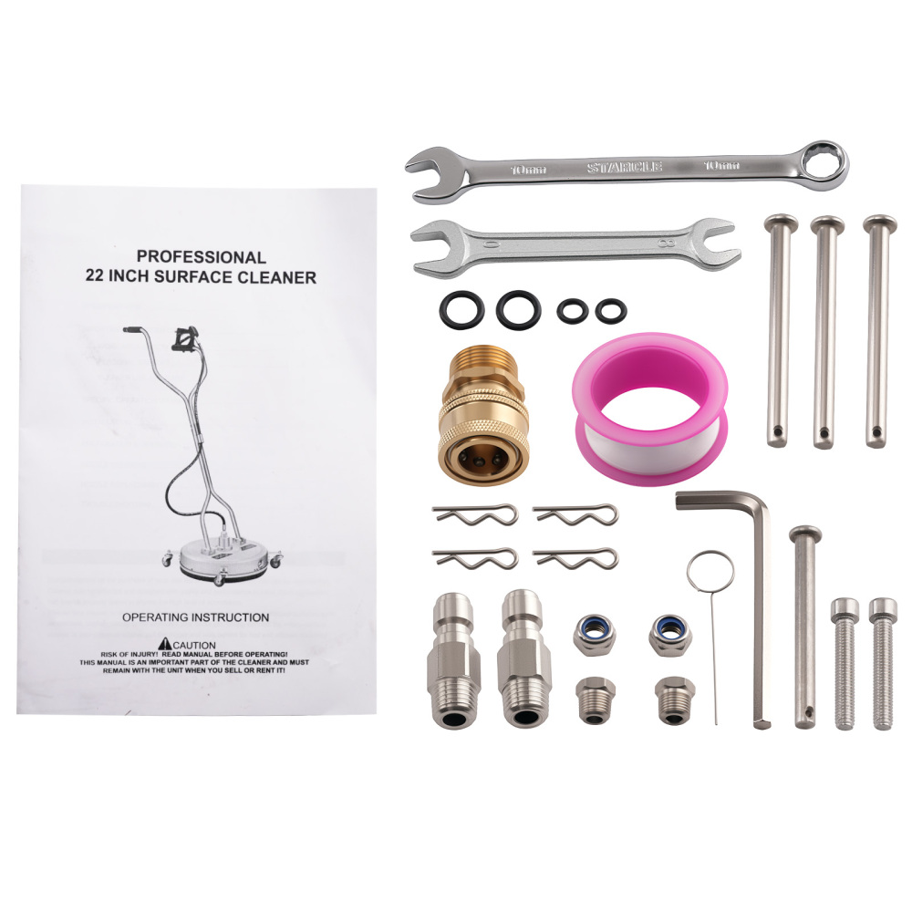 22 Inch Pressure Washer Surface Cleaner 4200PSI for Driveway Patio Steel