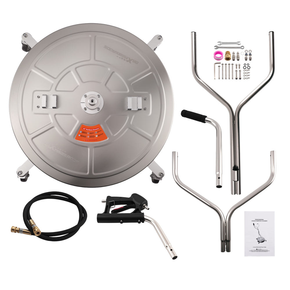 30 inch Pressure Washer Surface Cleaner 6000 PSI 3/8 Quick Connect Plug
