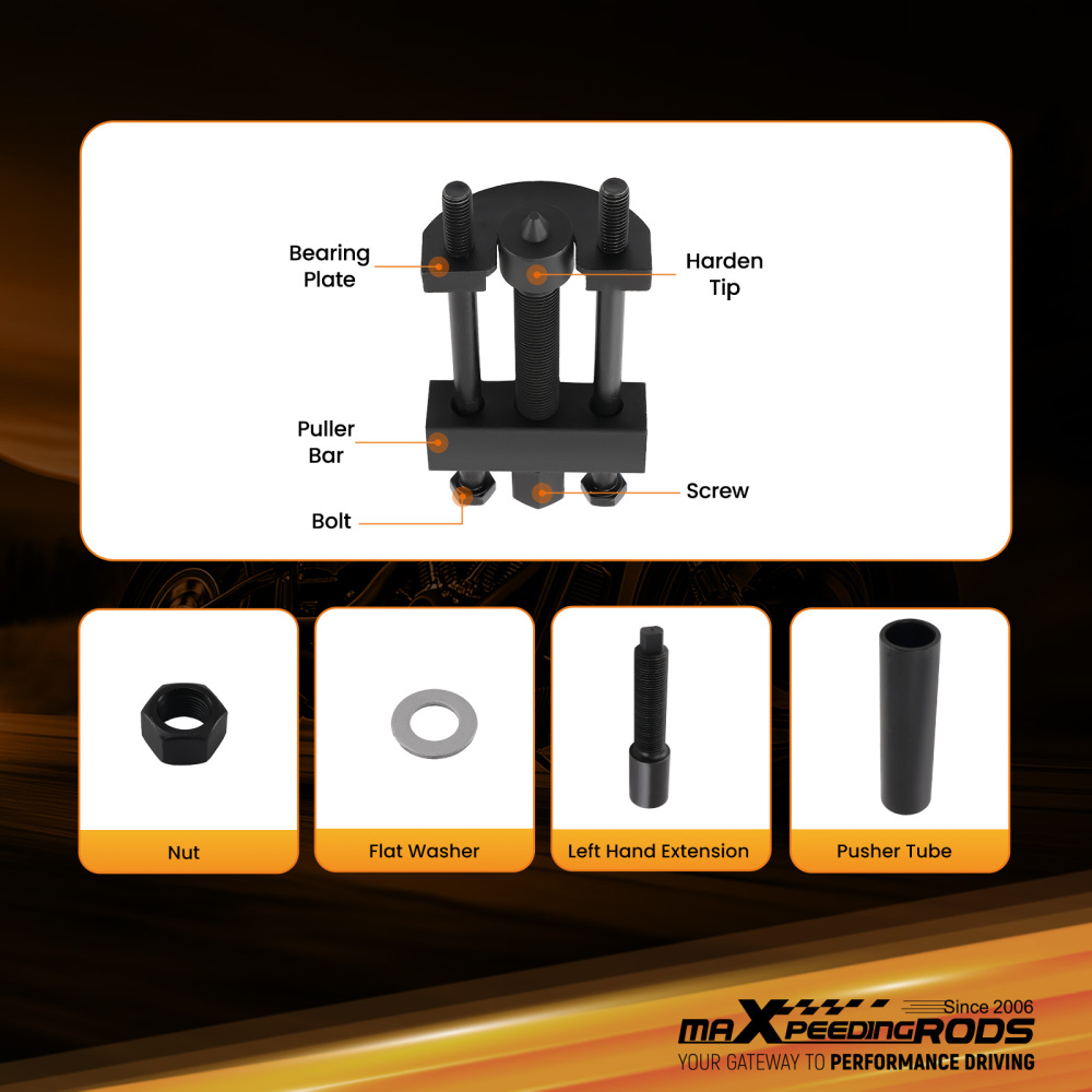 Transmission Mainshaft Bearing Inner Race Tool Installer compatible para Harley Davison