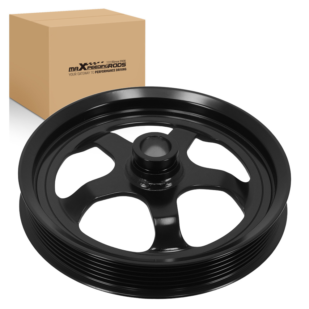 Black Power Steering Pulley compatible for Chevrolet Camaro LS1 1998-2002 12559885