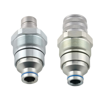 MaleFemale Flat Face Hydraulic Coupler Kit compatible for Bobcat 7246802 7246799 7249643