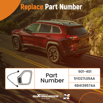 Transmission Shifter Bezel with Harness compatible for Jeep Cherokee 2014-2018 68413957AA