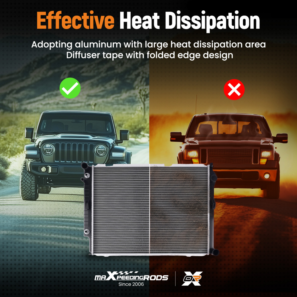 Cooling Radiator compatible for Mercedes E320 3.2L 1998-2002 CU2290 With Trans Cooler