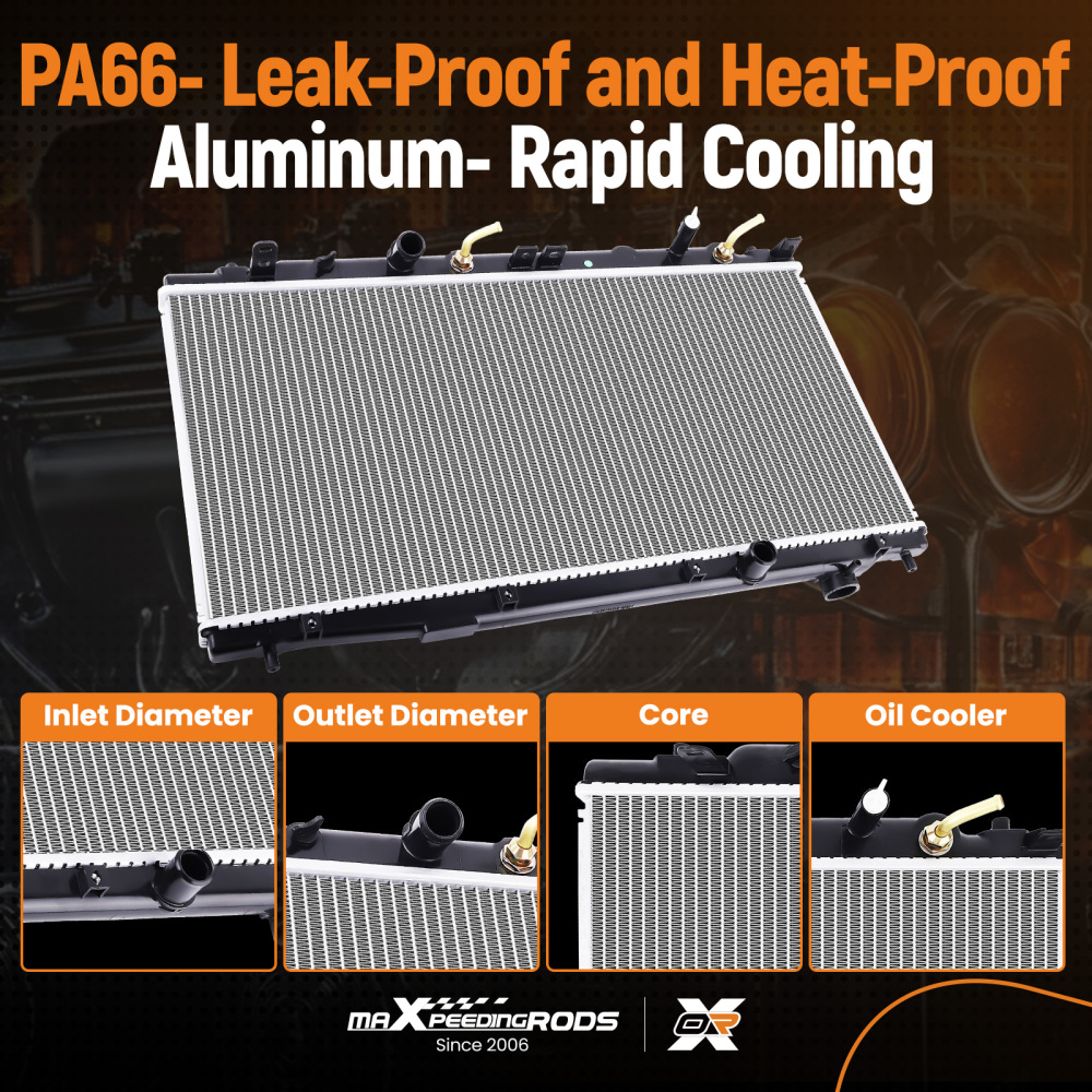 Aluminum Radiator compatible for Honda Fit 1.5L 2009-2014 19010RB1J51 8013068 RK1230 1PC