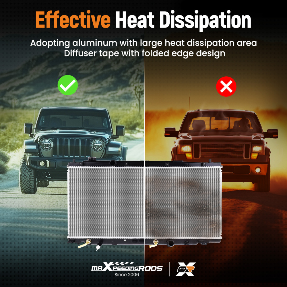 Aluminum Radiator compatible for Honda Fit 1.5L 2009-2014 19010RB1J51 8013068 RK1230 1PC