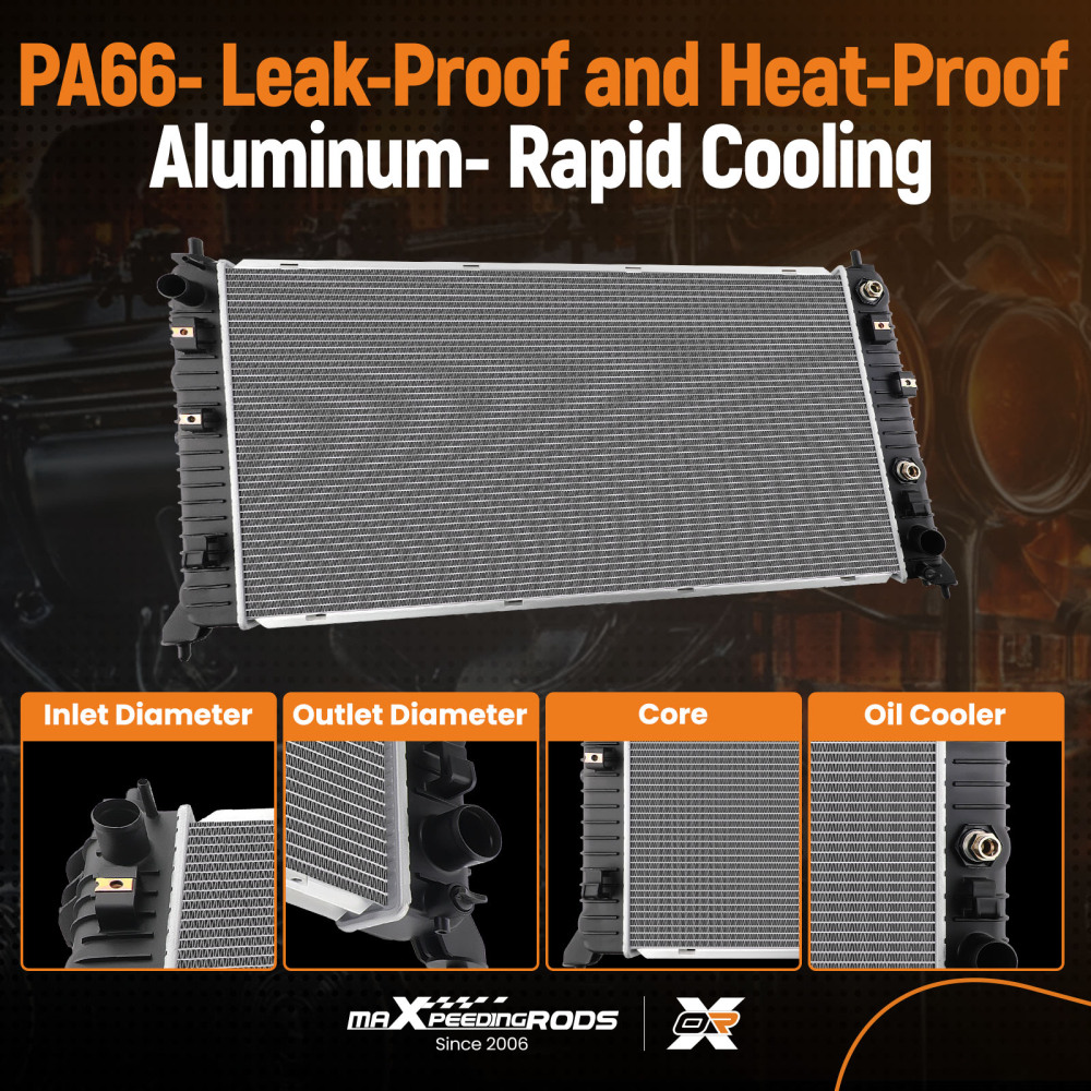 Radiator compatible for Chevy Silverado 1500 compatible for GMC Sierra 1500 5.3L 6.2L 2019-24 23388801