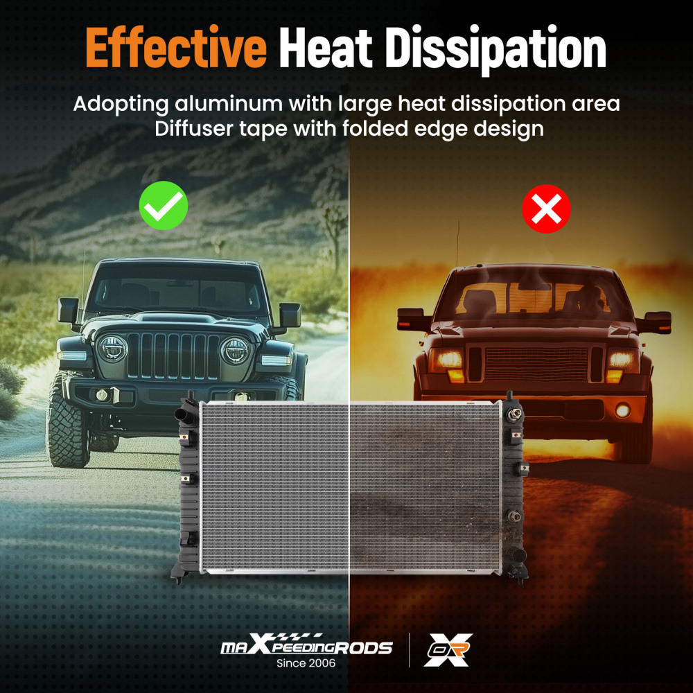 Radiator compatible for Chevy Silverado 1500 compatible for GMC Sierra 1500 5.3L 6.2L 2019-24 23388801