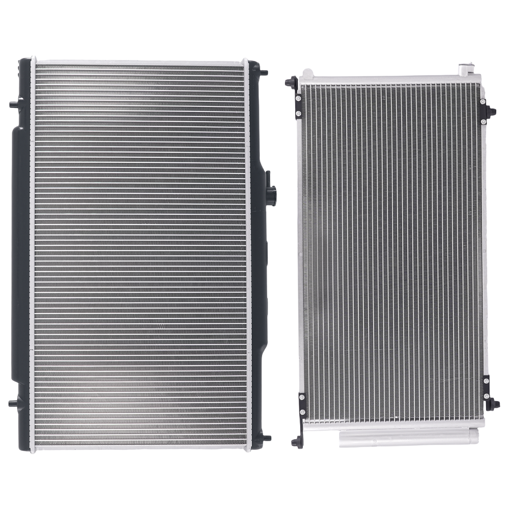 Aluminum RadiatorAC Condenser Assembly compatible for Honda Element 2007-11 19010PZDA62