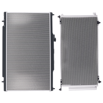 Aluminum RadiatorAC Condenser Assembly compatible for Honda Element 2007-11 19010PZDA62