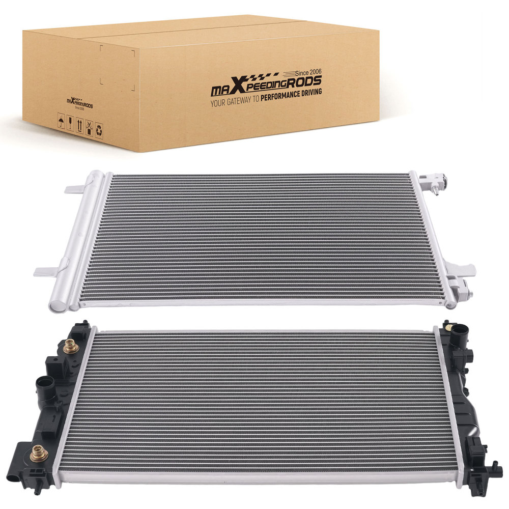 Aluminum RadiatorAC Condenser compatible for Buick Regal 2011-2017 22809024 675-00256