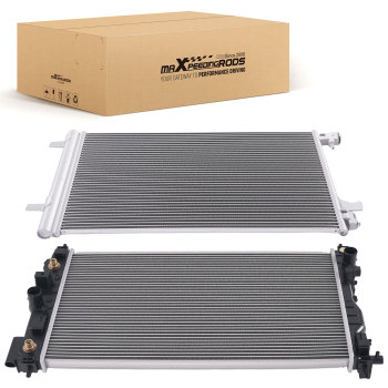 Aluminum RadiatorAC Condenser compatible for Buick Regal 2011-2017 22809024 675-00256