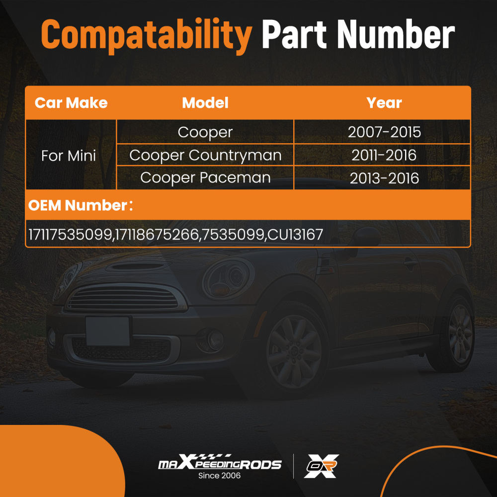 Aluminum Coolant Radiator compatible for Mini Cooper 2007-2015 17117535099 7535099