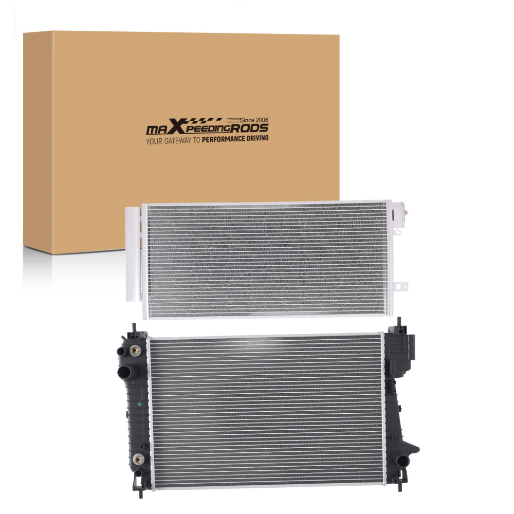 Aluminum RadiatorAC Condenser compatible for Chevrolet Sonic 1.4L 2012-2020 13248C AT